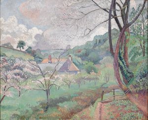 Æbleblomst, Riversbridge Farm, Blackpool af Lucien Pissarro