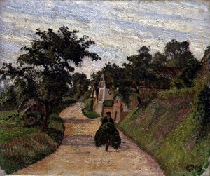 Eragny, Vejen fra Gisars til Bazincourt af Lucien Pissarro