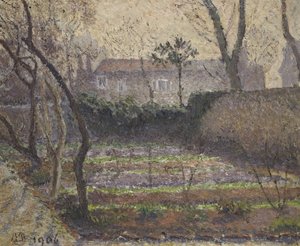 Hoar Frost, Chiswick, 1906 af Lucien Pissarro