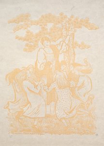 Illustration 25: La Ronde, 1893. af Lucien Pissarro