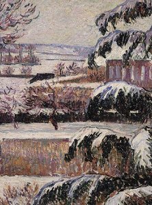 Indtryk af sne, Eragny af Lucien Pissarro