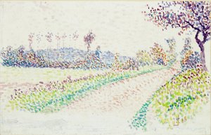 Vej nær Eragny, 1886 af Lucien Pissarro