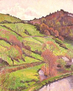 The Pool, Blackpool, Devon af Lucien Pissarro