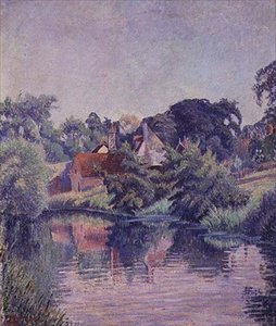 The Stour, Stratford St. Mary af Lucien Pissarro