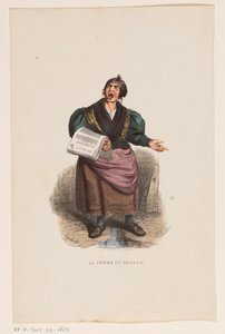 Kranten Verkoopster The Duck Woman (titel på objekt) af Lucien Xavier Stypulkowski