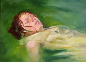 Girl drifting, 2004 (olie på lærred)