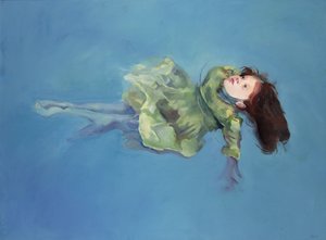 Flydende pige, 2004 (olie på lærred)