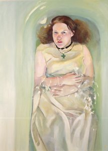 Pige i bad, 2004 (olie på lærred)