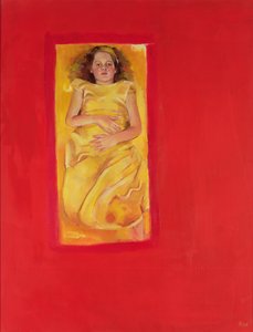 Pige i seng, 2004 (olie på lærred)