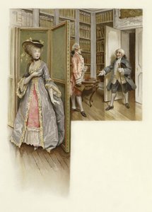 Illustration til The School for Scandal (chromolitho)