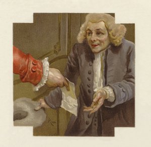 Illustration til The School for Scandal (chromolitho) af Lucius Rossi