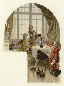 Illustration til The School for Scandal (chromolitho) af Lucius Rossi