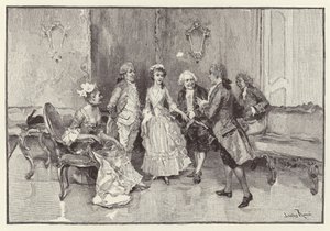Illustration til The School for Scandal (chromolitho)