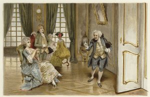 Illustration til The School for Scandal (chromolitho) af Lucius Rossi
