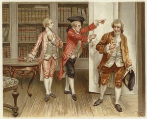 Illustration til The School for Scandal (chromolitho) af Lucius Rossi