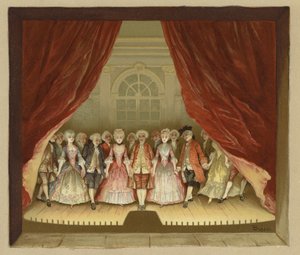 Illustration til The School for Scandal (chromolitho) af Lucius Rossi