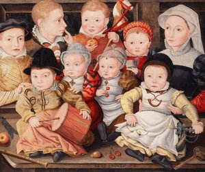 Gruppeportræt af børn, 1565 af Ludger Tom the Younger Ring