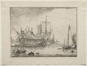 Skibe under reparation, 1701. af Ludolf Backhuysen