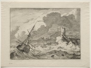 Storm på havet, 1701. af Ludolf Backhuysen