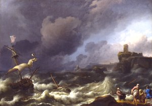 Stormen, slutningen af det 17. århundrede af Ludolf Backhuysen I