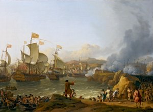 Slaget ved Vigo-bugten af Ludolf Bakhuizen