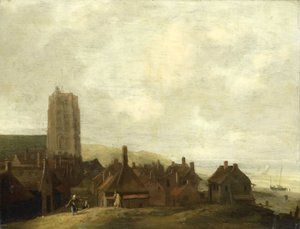 Udsigt over Egmond aan Zee af Ludolf Bakhuysen