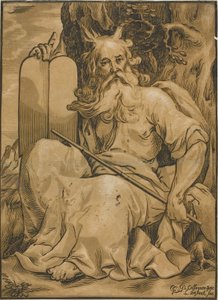 Moses med lovens tavler af Ludolph Büsinck