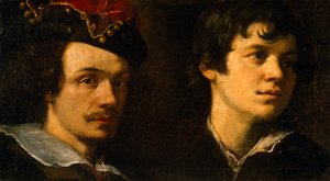 To hoveder, af Ludovico Cardi kendt som il Cigoli (1559-1613), maleri. af Ludovico Cardi