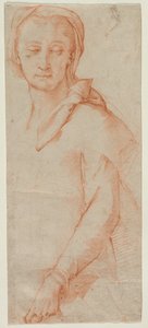 Halv-længde figurstudie af en kvinde af Ludovico Cardi Cigoli