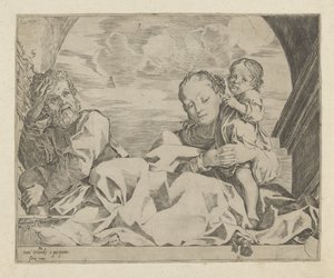Hellig Familie under en bue af Ludovico Carracci
