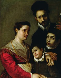 Portræt af Tacconi-familien (olie på lærred) af Ludovico Carracci
