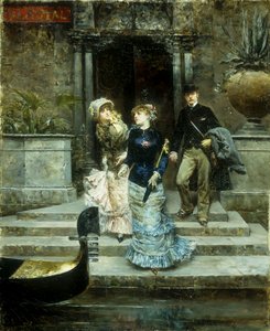 Afgang fra Hotel Royal, Venedig, 1881