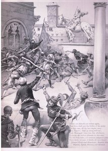 Hvis du nogensinde forstyrrer vores gader igen., illustration fra Romeo og Julie, af Ludovico Marchetti