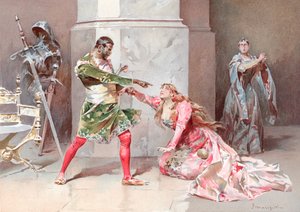 Illustration til Shakespeares Othello (chromolitho)