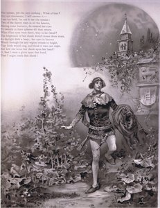 Hun taler - dog siger hun ingenting., illustration fra Romeo og Julie,