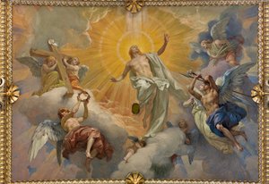 Cybo kapel (nordlige arm af tværskibet), hvælving: Jesu Kristi opstandelse