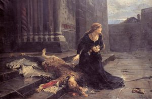 Gianmaria Viscontis død foran kirken s.Gottardo i Milano