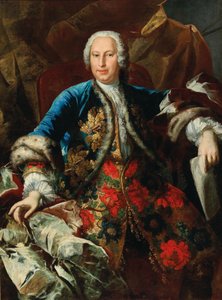 Portræt af komponisten Pietro Torri ca. 1650-1737, ca 1735. af Ludovico Stern