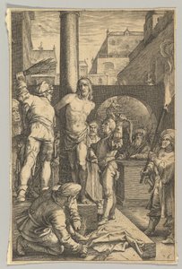 Flagelationen, fra The Passion of Christ, ca. 1623.