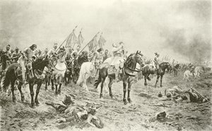 Gustavus Adolphus før slaget ved Lutzen (dybtryk)