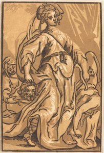 Judith og Holofernes af Ludwig Büsinck after Georges Lallemand