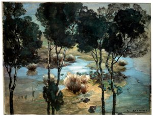 Landskab, 1900-tallet. af Ludwig Dill