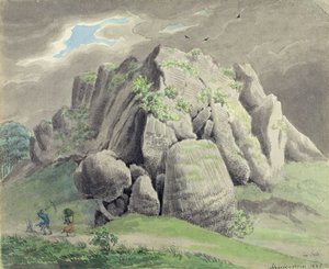 Scharfenstein ved Gudensberg af Ludwig Emil Grimm