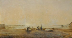 Landskab ved Neusiedl-søen af Ludwig Ferdinand Schnorr von Carolsfeld
