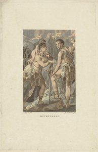 Indbyggere i Sydafrika (Houzouana) Houzouanas (titel på objekt) af Ludwig Gottlieb Portman