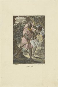 Indbyggere i det vestlige Afrika Jalofs (titel på objekt) af Ludwig Gottlieb Portman
