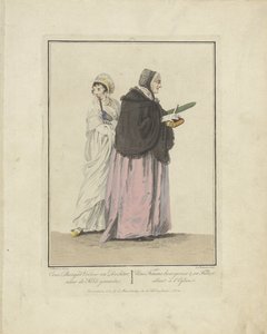Mor og datter på vej i kirke En Borgers Hustru og Datter; gå i kirke / Une Femme bourgeoise & sa Fille, allant à l