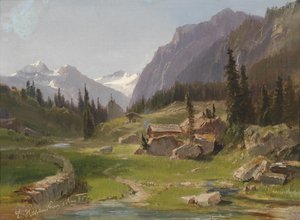 Idyllisk bjerglandskab