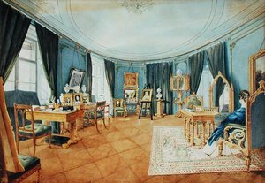 Et kunstnerværelse i Wien af Ludwig Hild