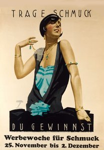 Bær smykker - det vil vinde. Reklamesmykkeuge, ca 1925-1928.